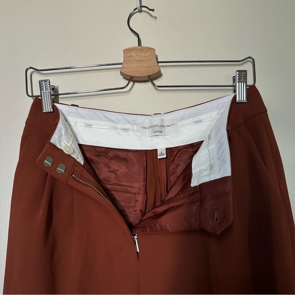Aritzia Wilfred Effortless Crepe Pleated Pants - Anise Brown - Size 6 Short - Picture 6 of 14